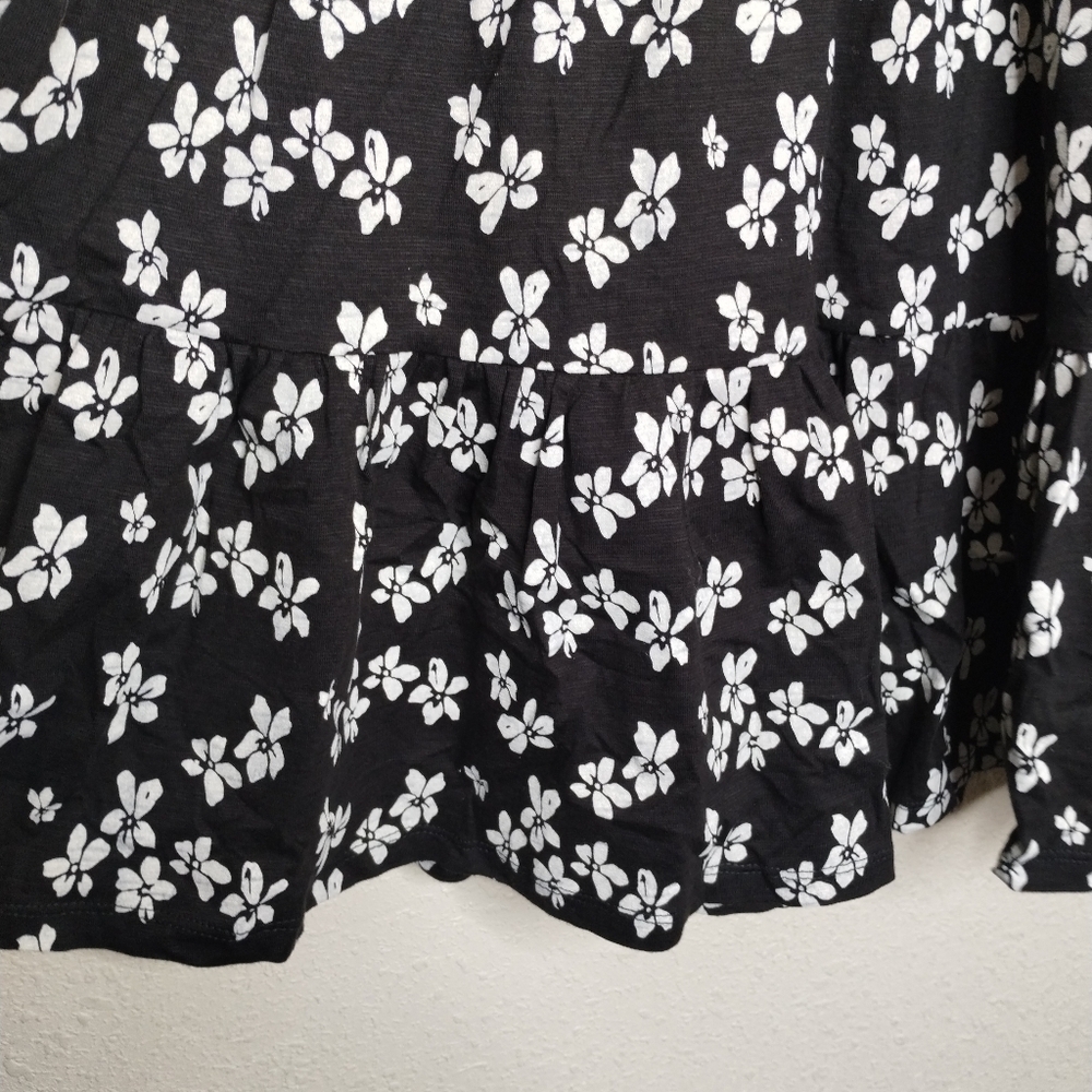 Toad & Co Marley Tiered Tank Dress Black White Floral Women's Size XS - Picture 2 of 7